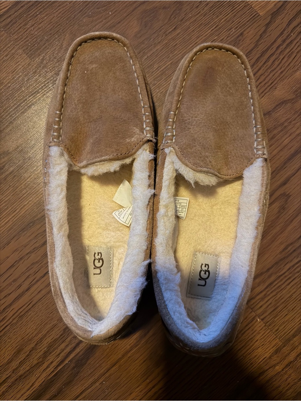 UGG Women’s Chestnut Suede Shearling-Lined Slip-Ons